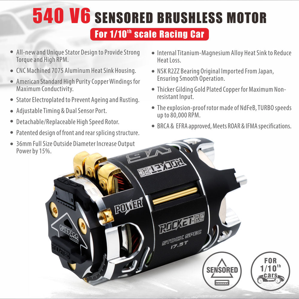 Surpass Rocket V6 13.5T BL sensored STOCK motor