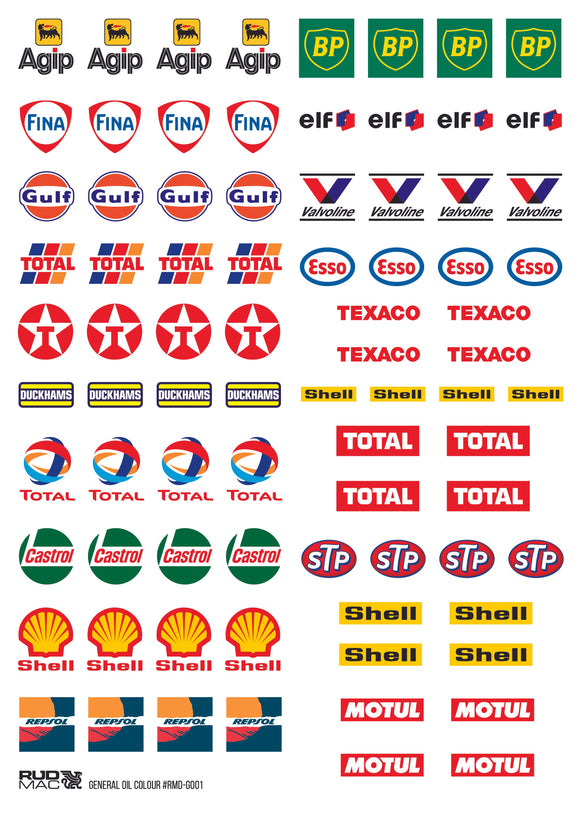 RudMac General Oil / Fuel Brands - Colour Mix
