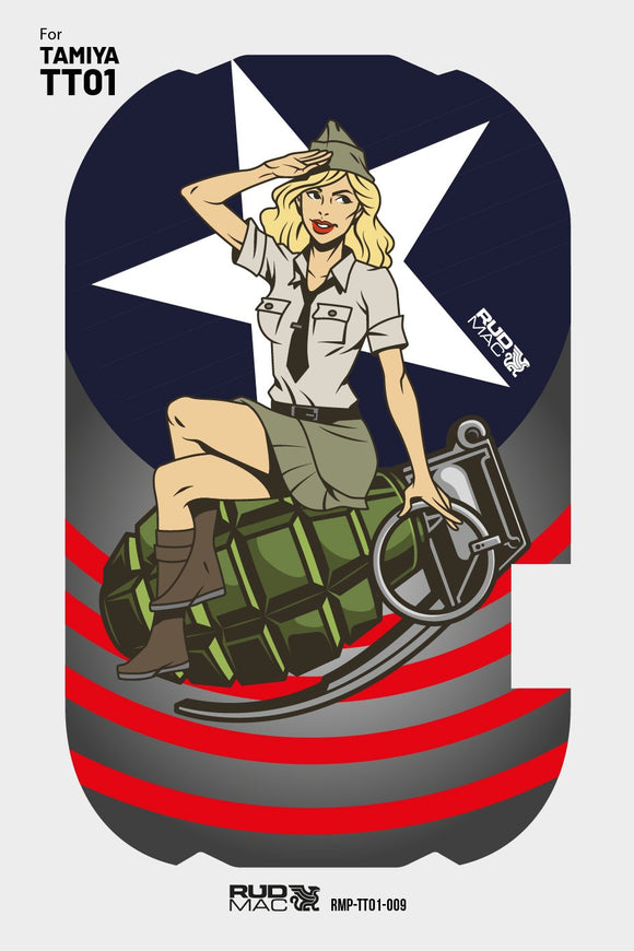 RudMac Grenade Girl Chassis Protector Decal