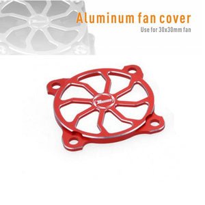 Surpass alloy fan cover 30x30mm red colour  & 4 PCS screw